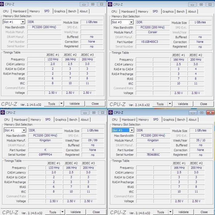 DDR 400 (3200) по 1 gb. Оперативка DDR 1-я для ПК. Рабочая, проверена.