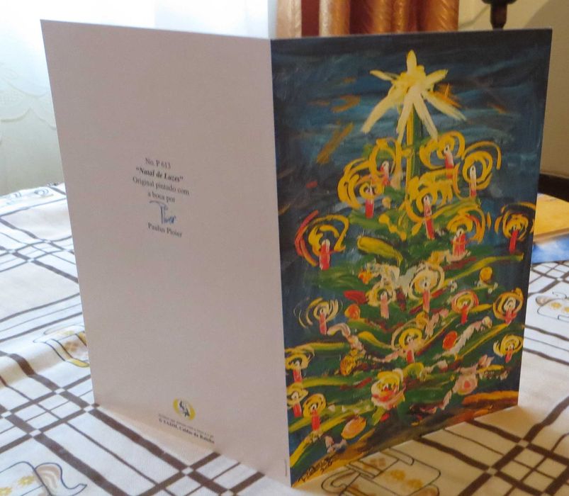 Postais Pintados c/ a boca e c/ o pé - Total 5 Postais