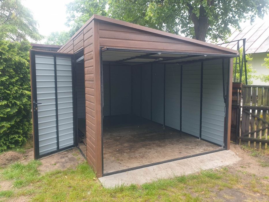 Garaż blaszany 6x6 (dowolne wymiary pomiar montaż Konstrukcja profil