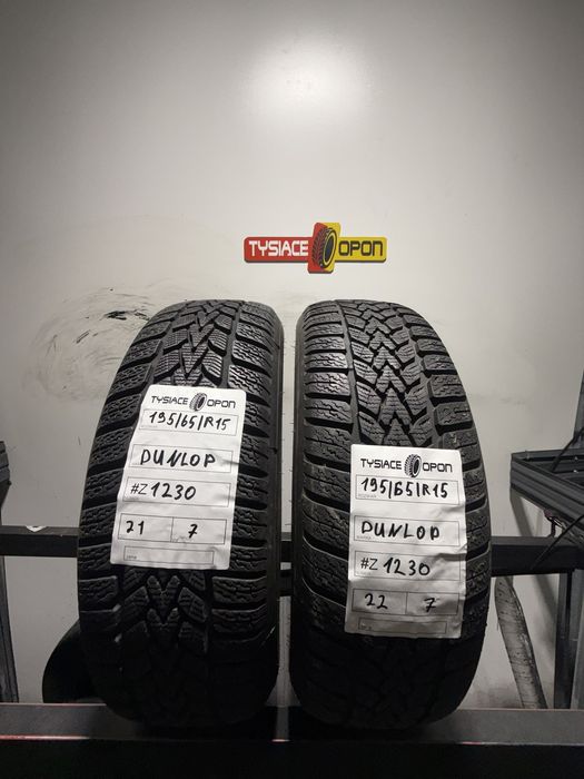 2x Dunlop Winter Response 195/65 R15 zimowe 7.0mm DOT 2822
