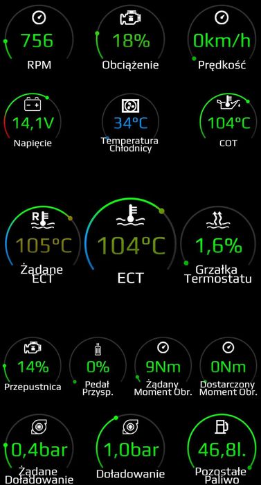 Oprogramowanie COOLANT-FIX Opel obniżenie temperatury