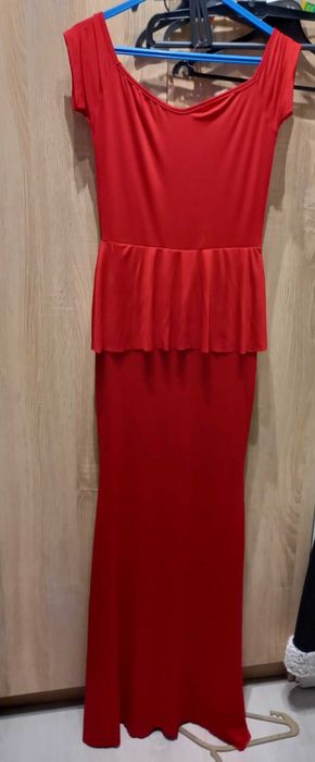 Vestido comprido peplum