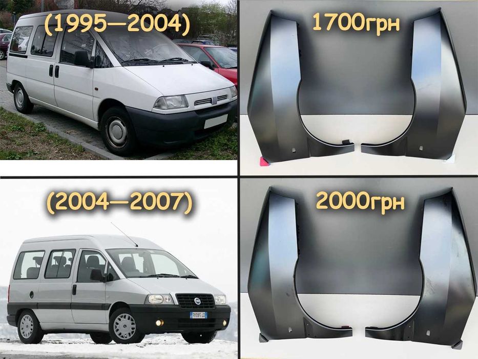 Крило перед ліве праве Fiat Scudo Скудо Джампі Jumpy Експерт Expert