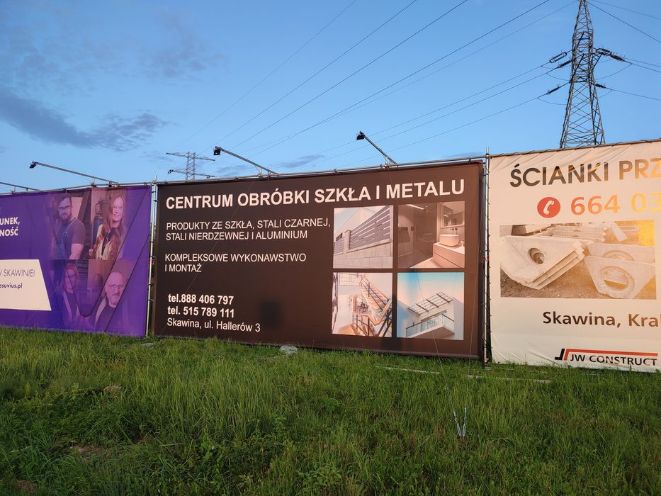 Konstrukcje reklamowe montaż wydruk banerów