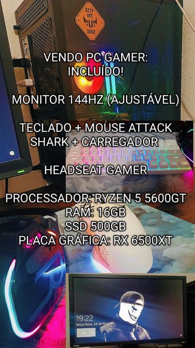 Vendo PC Gamer COMPLETO