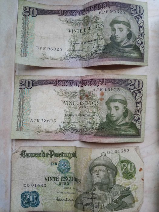 Notas de Escudos (50 e 20)
