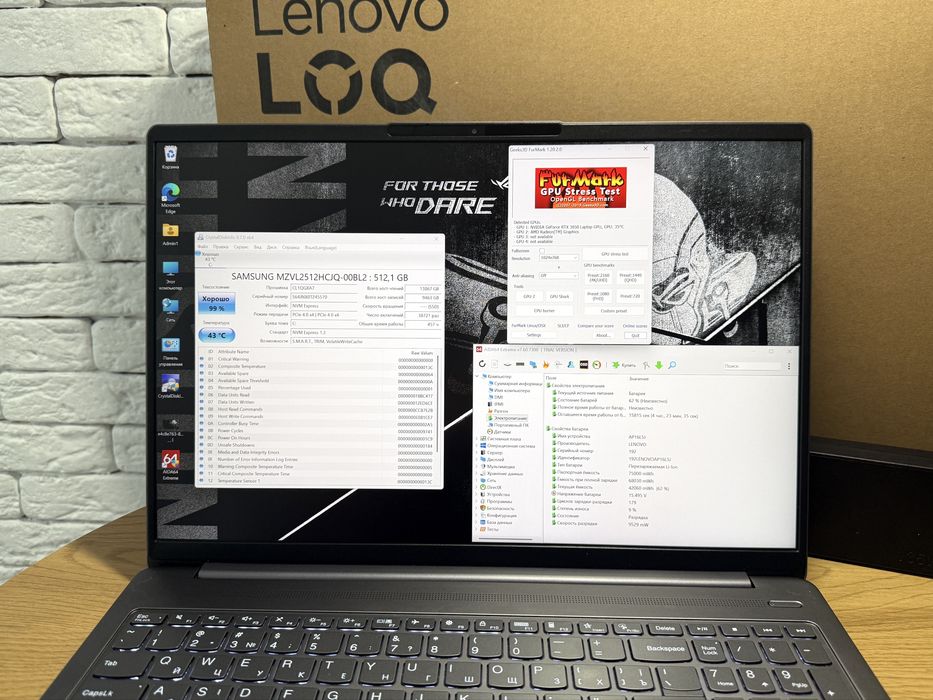 Lenovo 5 Pro/16.0/RTX/Ryzen7-6800HS/DDR5-6200МТ/с (Б/У)