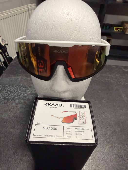 Okulary sportowe 4KAAD MIRADOR CAT2 white red – nowe