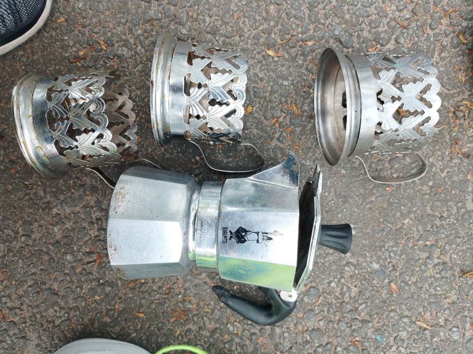 Подстаканники ссср и кофеварка bialetti