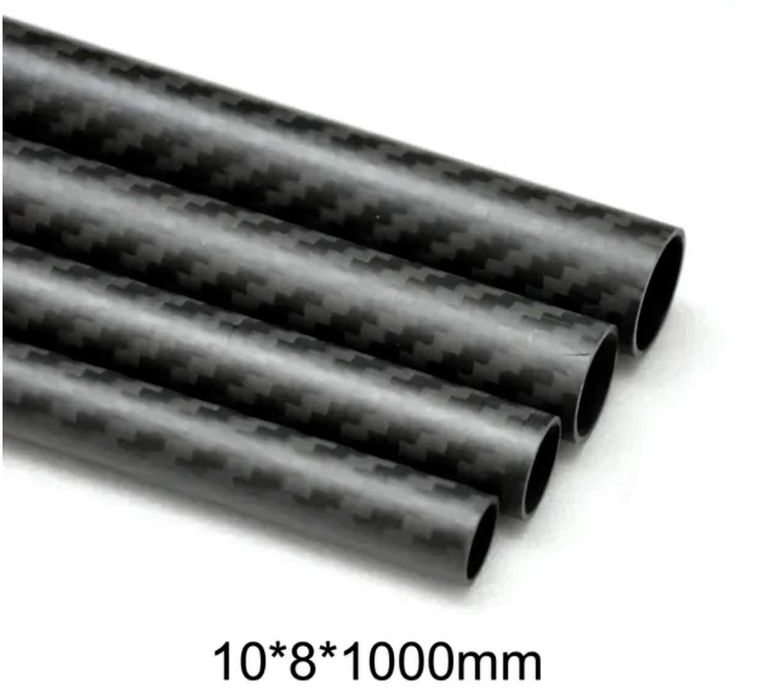 Карбонова трубка 3k twill 10*8*1000мм, 1м