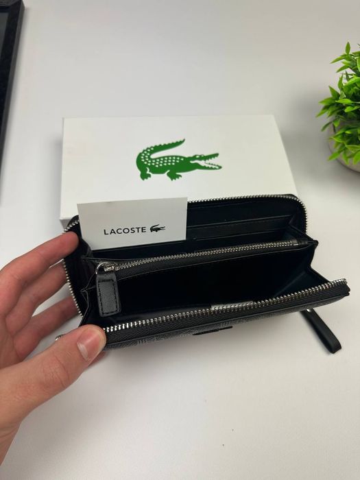 Гаманець Lacoste Monogram | Лакоста | Монограмм | Шкіряний гаманець