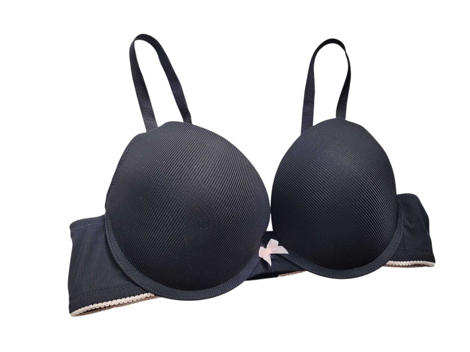 Czarny stanik biustonosz push up 75C New Yorker bielizna damska