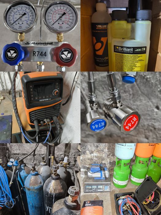 Заправка кондиционера, R32, R744, R1234yf, R134a, R410, R404a, R22