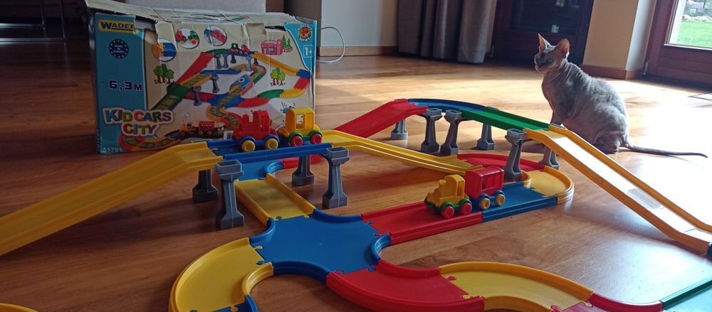 Wader Kid Cars 6,3 m tor kolejowy samochodowy 10  pojazdów
