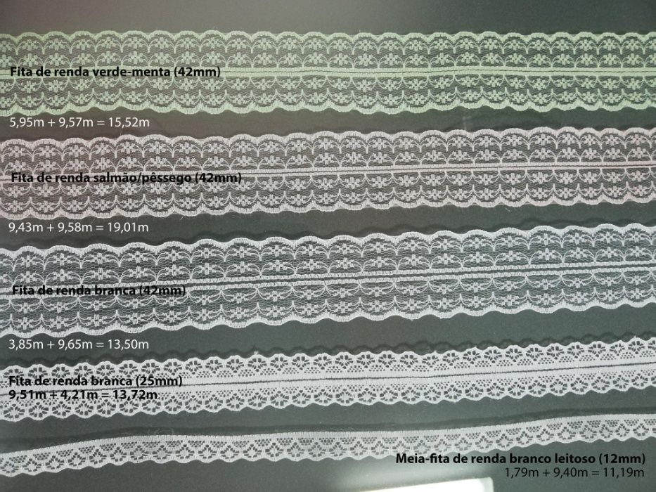 Fitas de vários tecidos para vários fins (NOVA TABELA DE PREÇOS)