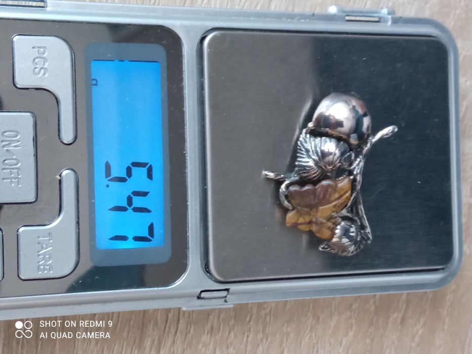 Broszka srebrna autorska sygnowana