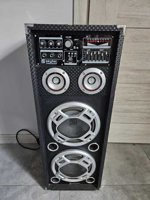 Zestaw muzyczny dla DJ - wzmacniacz, kolumny, oświetlenie - 1200W