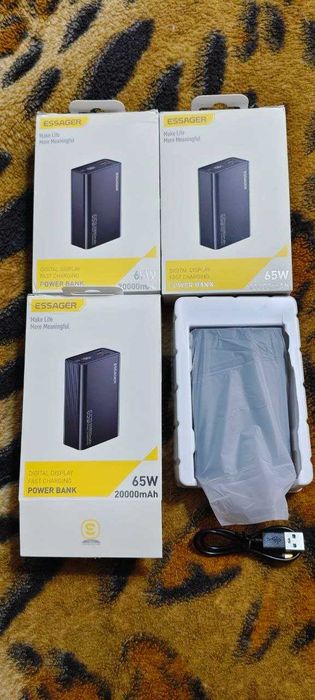 Повербанк / Павербанк Essager 65W 20000mAh PD QC (для ноутбука, iPhone, Mac)