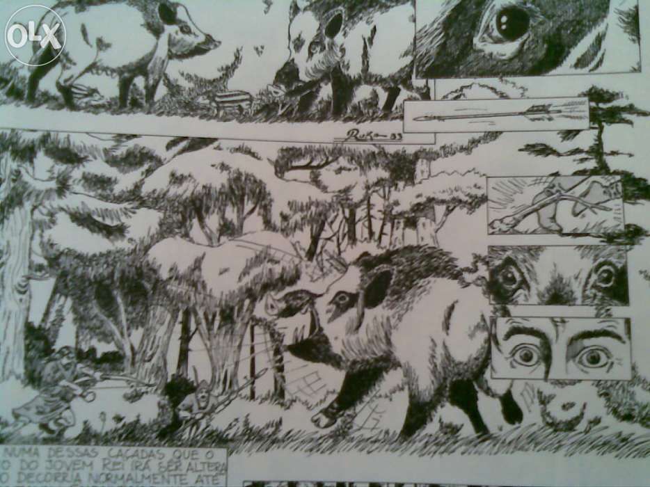 Quadros - pranchas originais de banda desenhada-bd