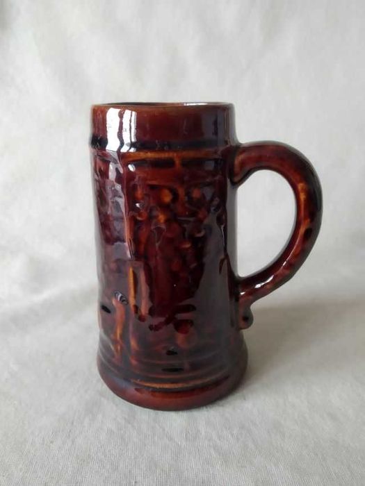 Stary kufel ceramika Mirostowice Jaroszów okres PRL