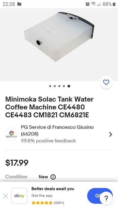 Minimoka Solac Zbiornik wody do ekspresu do kawy pojemnik do wody