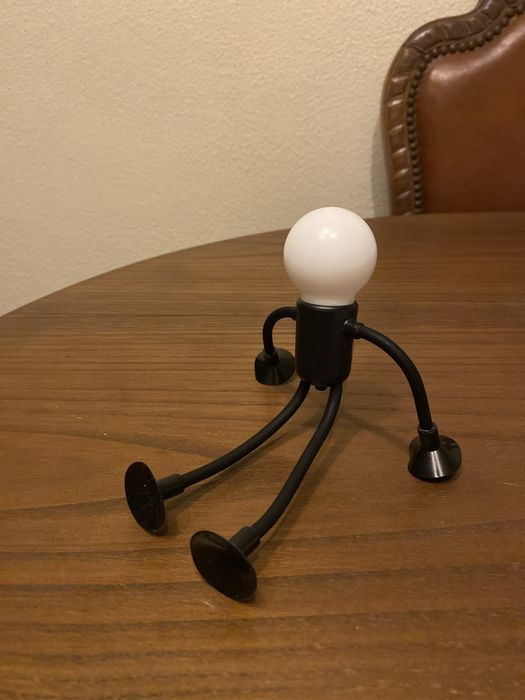 Mini candeeiro de luz noturna com ventosa decorativo