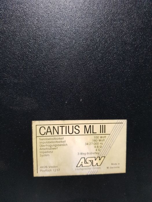 160ВтПолична акустика/полочная ASW Cantius ML III б/у з Німеччини