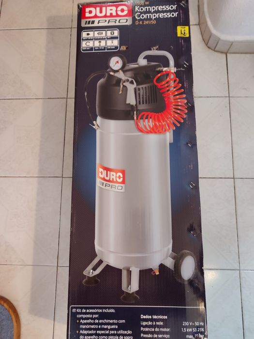 Conjunto compressor, mangueira e pistola