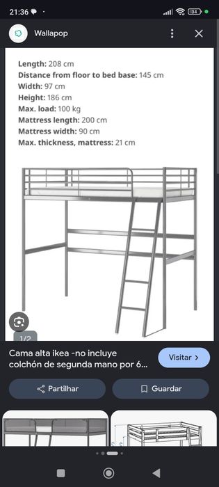 Cama elevada IKEA
