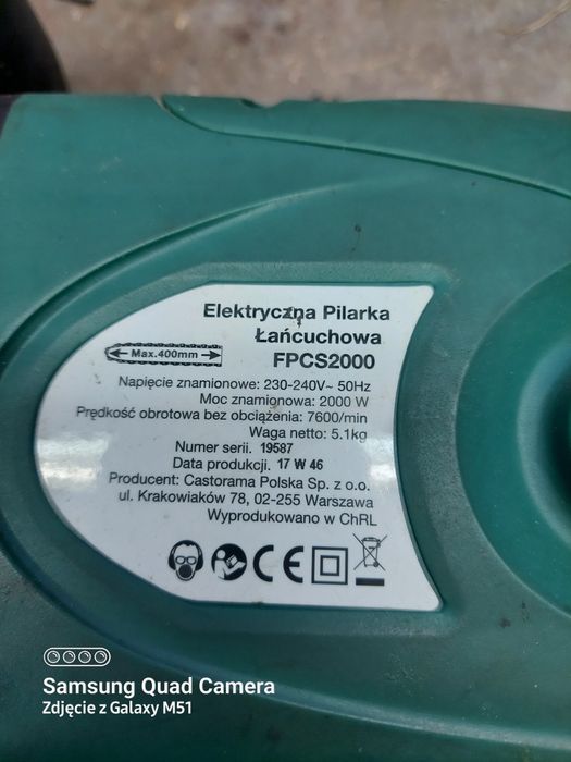 Piła elektryczna łańcuchowa