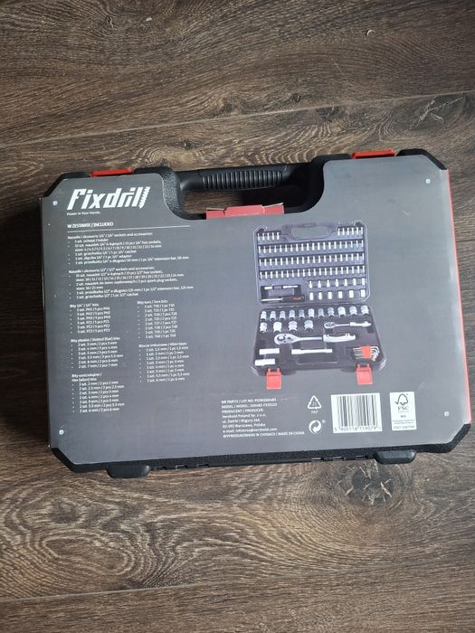 Zestaw kluczy nasadowych Fixdrill