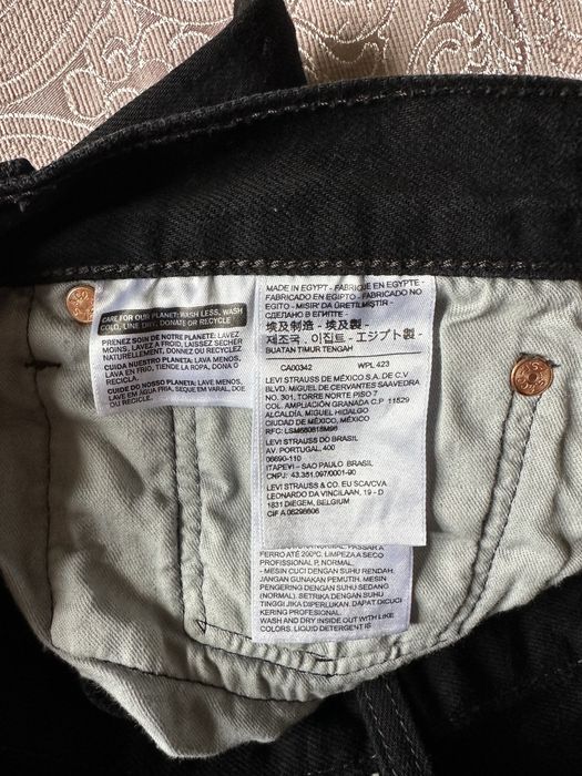 Класичні чорні чоловічі джинси LEVI’S 501 ORIGINAL W 34 L 32