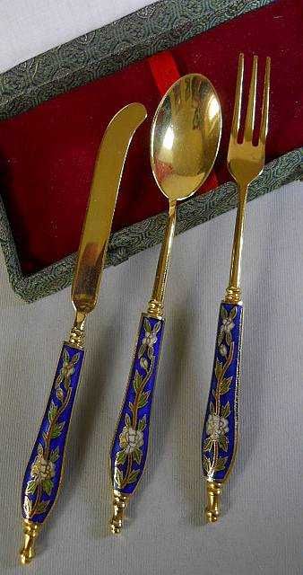 Винтажный Китайский набор клуазоне