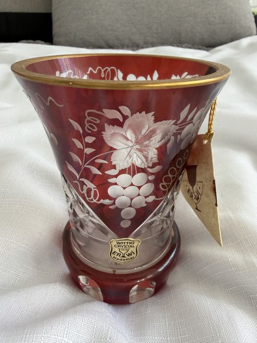 Jarra de Cristal Boémia Wittig Crystal "Ruby Red"