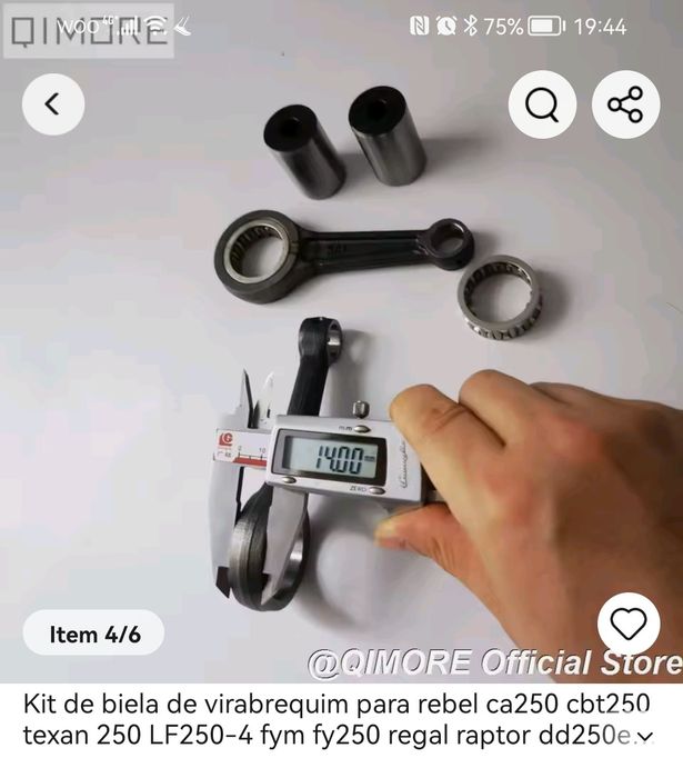 Biela Cá 250 Cbt 250 Medida entre pinos 96mm