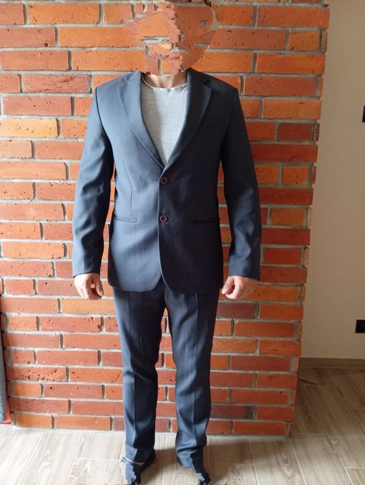 Garnitur męski  slim szary 176/48