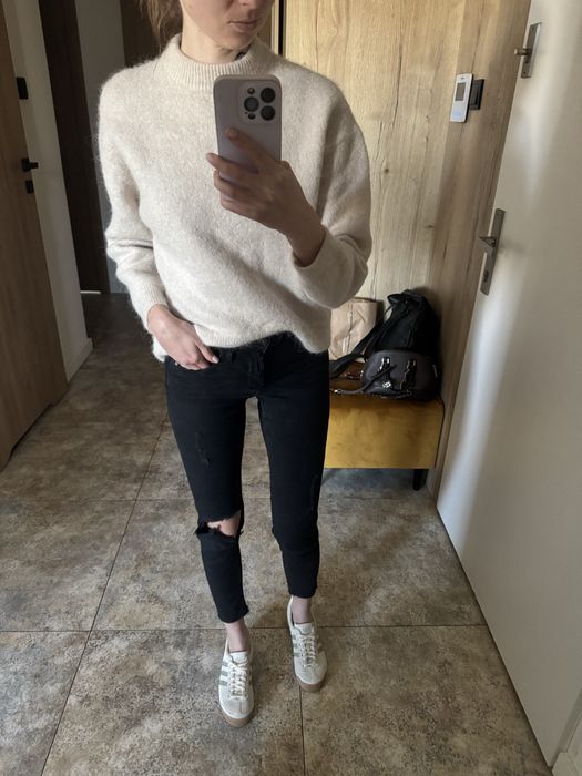 Spodnie jeansowe rurki skinny Bershka 36
