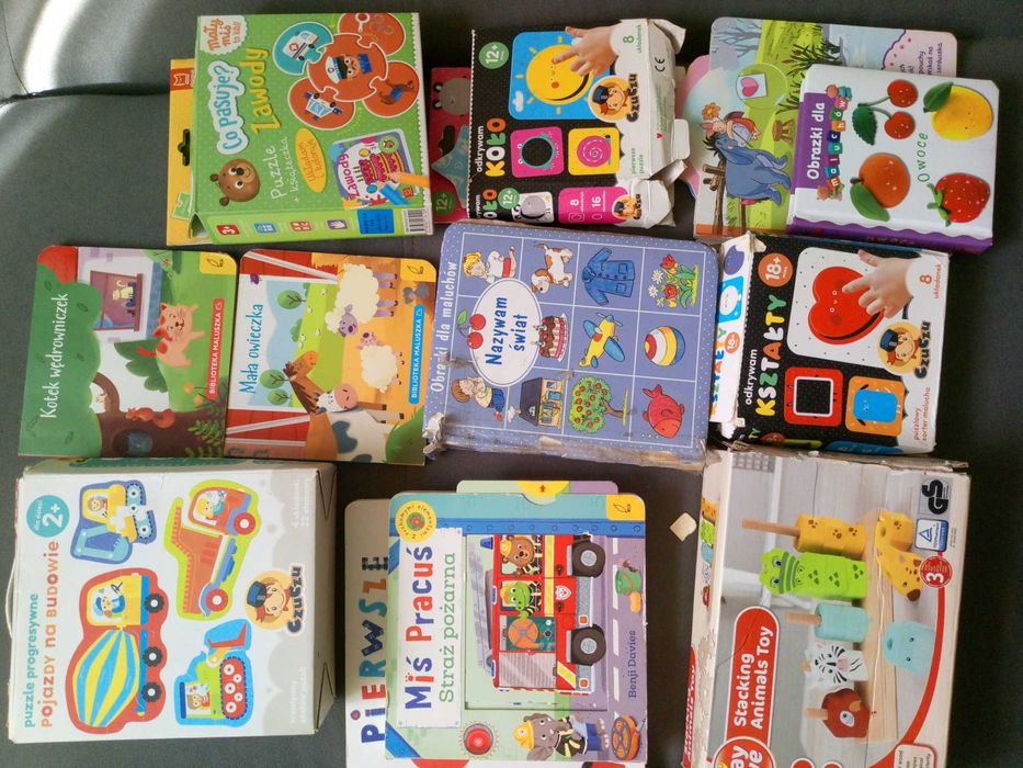 Interaktywne zabawki, puzzle, książeczki 1-3 lat