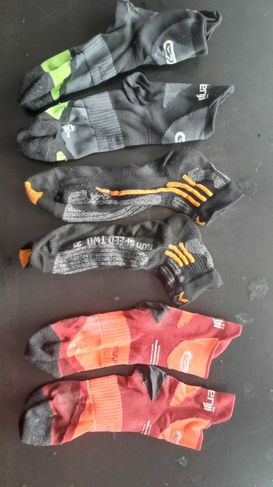 Zestaw 3 par skarpet do biegania | 1 x X-Socks Run Speed Two | 2 x Kalenji Strap | rozmiar 42-44