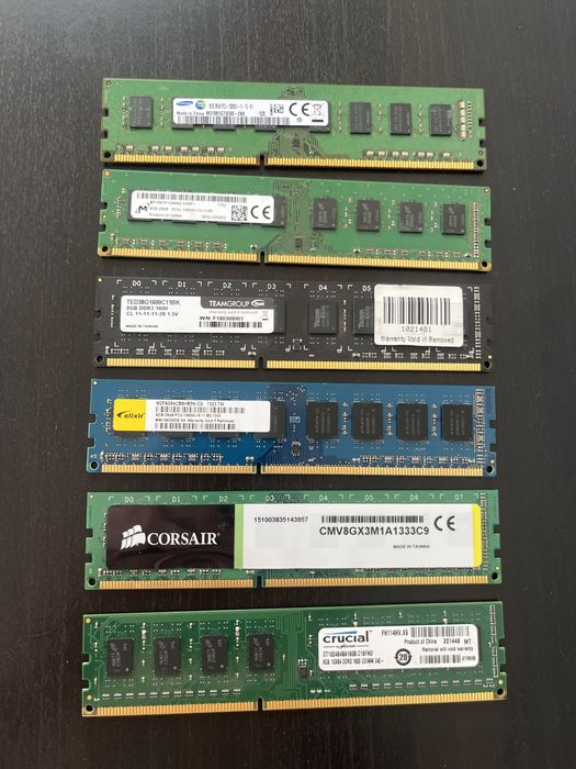 Pamięć RAM PC Dimm 8GB DDR3 MIX x6