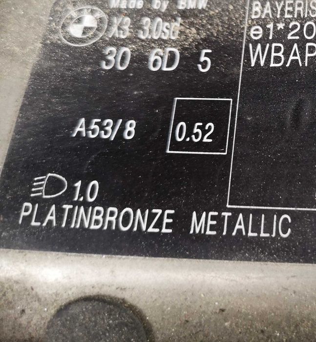 Drzwi prawe tył tylne bmw x3 e83 platinbronze metalic A53 kompletne oryginał