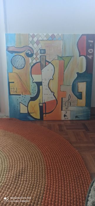 Tela a óleo pintada a mão