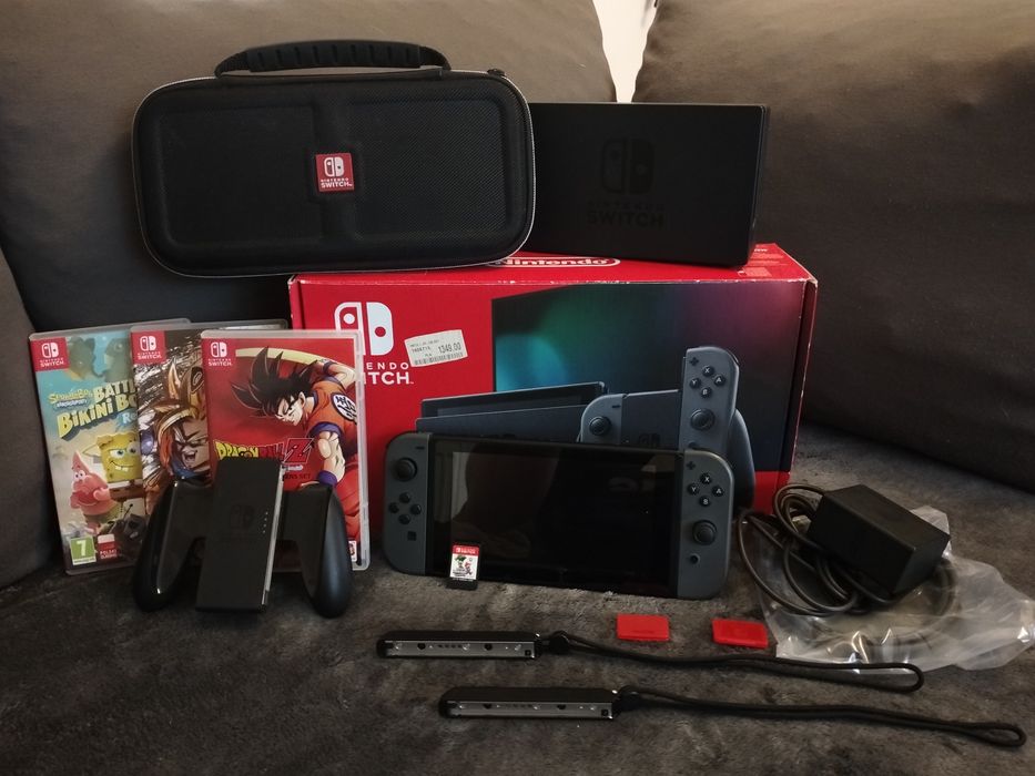 Nintendo Switch - Idealny Komplet + 4 Gry
