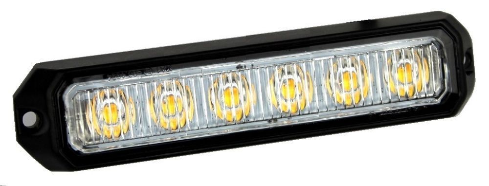 Stroboskop 6 LED lampa ostrzegawcza pomarańczowa