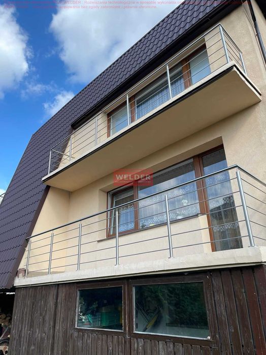 Balustrada Barierki nierdzewna balkonowa francuska Harfa