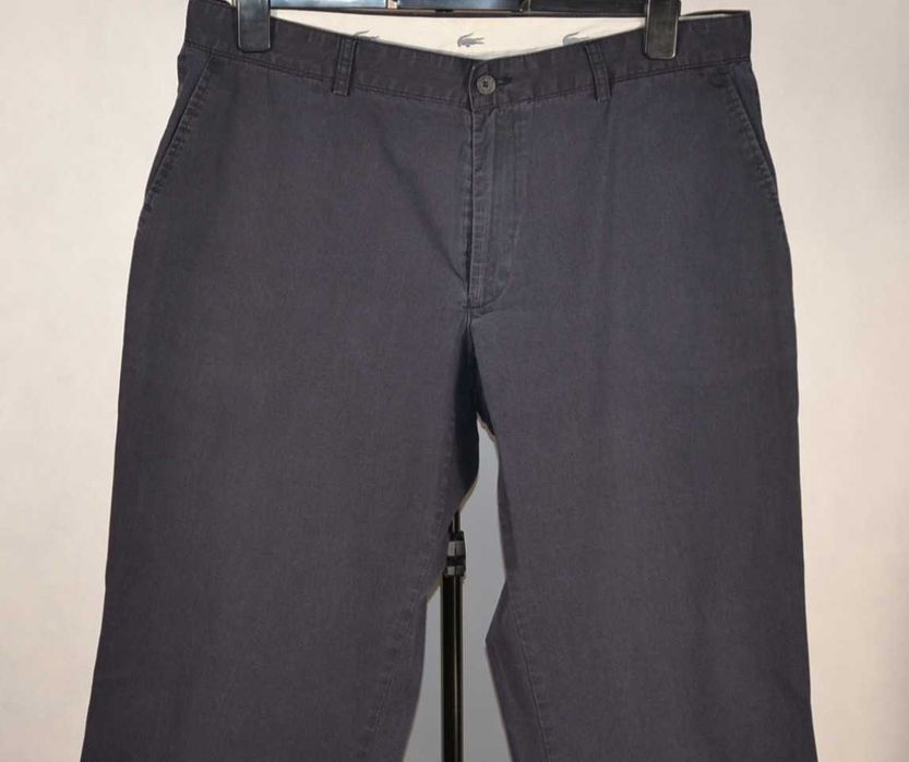 LACOSTE Chino Spodnie Męskie 48 Oryginalne Bawełna Chinos Casual