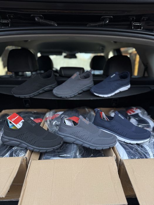 Чоловічі мокасини без шнурків весна літо чорні / сині / сірі