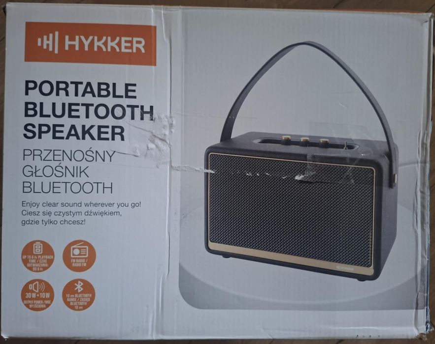 Przenośny głośnik bluetooth firmy HYKKER