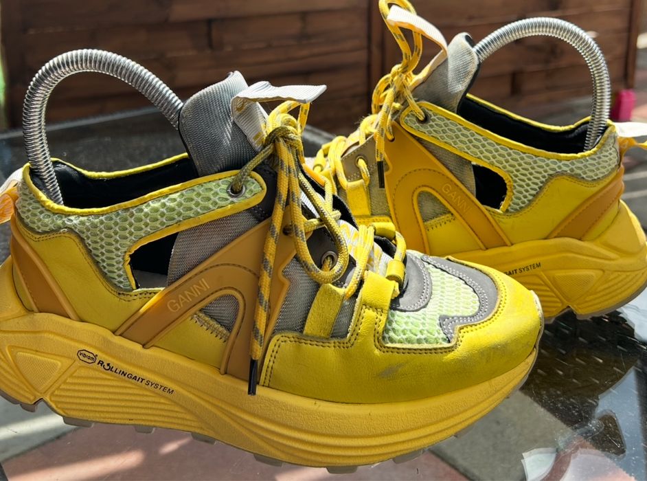 GANNI buty sportowe skóra rozmiar 37 vibram podeszwa sneakersy