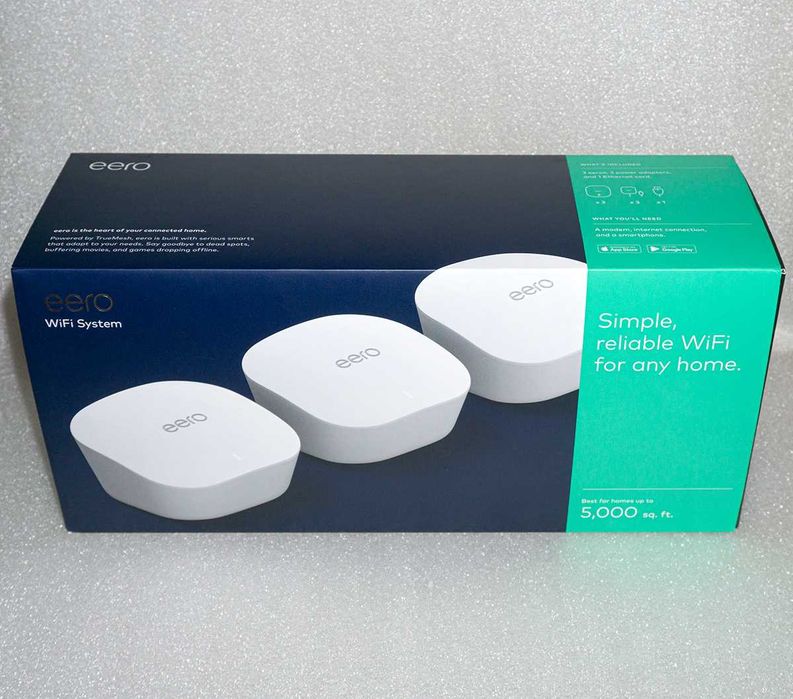 Комплект Amazon Eero Mesh 3 WiFi роутера 802.11ac AC1300 2.4+5 ГГц